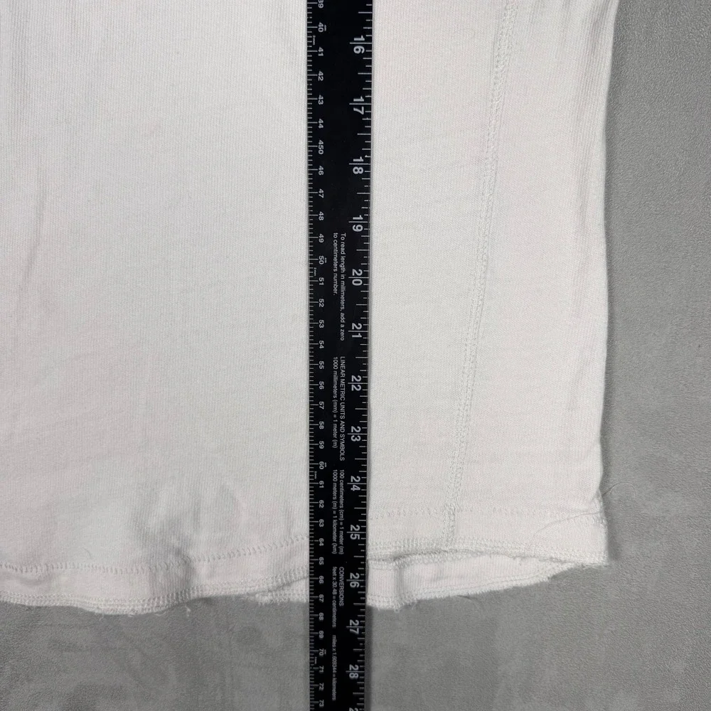 Y2K Mens Abercrombie & Fitch Muscle Fit Waffle Knit Long Sleeve Shirt White S